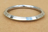 Stainless Steel Kara Lines Design Brass Edge Sikh Bangle Singh Khalsa Kada V38