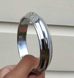Chrome Plated Kara Sikh Kada Singh Kaur Khalsa Round Edged Thick Bracelet V40