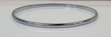 Stunning Chrome Plated Silver Tone very Thin Sikh Khalsa Kara Bracelet Bangle C7