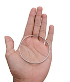 Stunning Chrome Plated Silver Tone very Thin Sikh Khalsa Kara Bracelet Bangle C7