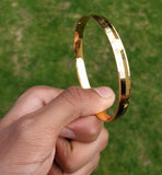 Stunning 24 carat gold look gold plated sikh singh kaur lines replica kara j11
