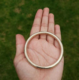 Brass Kara Stunning Chunky Round Smooth Sikh Kada Gold Tone Hindu Bangle T11 NEW