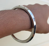 Stainless Steel Kara One Edge Sikh Kada Punjabi Traditional Singh Kaur Design F5 Bangle