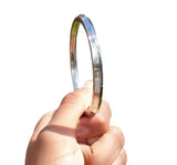 Stainless Steel Kara One Edge Sikh Kada Punjabi Traditional Singh Kaur Design F5 Bangle