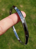 Stainless Steel Kara One Edge Sikh Kada Punjabi Traditional Singh Kaur Design F5 Bangle