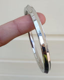 Stainless Steel Kara One Edge Sikh Kada Punjabi Traditional Singh Kaur Design F5 Bangle