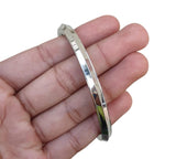 Stainless Steel Kara One Edge Sikh Kada Punjabi Traditional Singh Kaur Design F5 Bangle