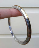 Stainless Steel Kara Brass Edge Kada Sikh Khalsa Bracelet Singh Kaur Bangle T13 Punjabi