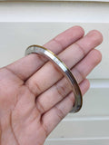 Stainless Steel Kara Sikh Bangle Brass Line Edged Bracelet Singh Khalsa Kada T13