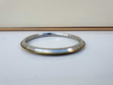 Stainless Steel Kara Sikh Bangle Brass Line Edged Bracelet Singh Khalsa Kada T13