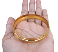 Sikh Kara Gold plated 22ct Look Wide Kada Singh Kaur Khalsa Religious Bangle T15