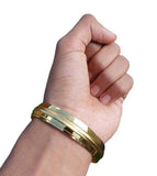 Sikh Kara Gold plated 22ct Look Wide Kada Singh Kaur Khalsa Religious Bangle T15