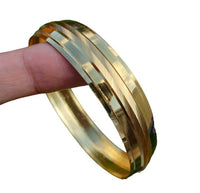 Sikh Kara Gold plated 22ct Look Wide Kada Singh Kaur Khalsa Religious Bangle T15