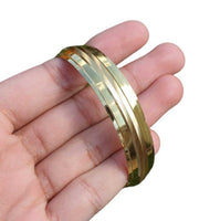 Sikh Kara Gold plated 22ct Look Wide Kada Singh Kaur Khalsa Religious Bangle T15