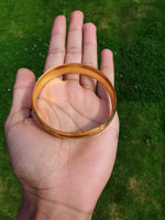 Sikh Kara Gold plated 22ct Look Wide Kada Singh Kaur Khalsa Religious Bangle T15