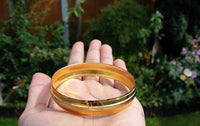 Sikh Kara Gold plated 22ct Look Wide Kada Singh Kaur Khalsa Religious Bangle T15