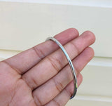 Chrome Plated Kara Silver Smooth Sikh Bracelet Singh Kaur Khalsa Bangle T14 NEW
