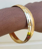 Sikh Kara Gold plated 22ct Look Wide Kada Singh Kaur Khalsa Religious Bangle T15