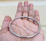 Chrome Plated Kara Silver Smooth Sikh Bracelet Singh Kaur Khalsa Bangle T14 NEW