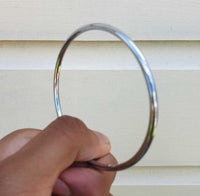 Chrome Plated Kara Silver Smooth Sikh Bracelet Singh Kaur Khalsa Bangle T14 NEW