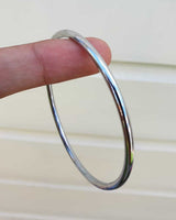 Chrome Plated Kara Silver Smooth Sikh Bracelet Singh Kaur Khalsa Bangle T14 NEW