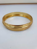 Sikh Kara Gold plated 22ct Look Wide Kada Singh Kaur Khalsa Religious Bangle T15