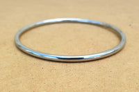 Chrome Plated Kara Silver Smooth Sikh Bracelet Singh Kaur Khalsa Bangle T14 NEW