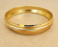 Sikh Kara Gold plated 22ct Look Wide Kada Singh Kaur Khalsa Religious Bangle T15