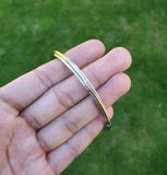 Stainless Steel Kara Sikh Bangle Brass Line Thin Bracelet Singh Khalsa Kada S19