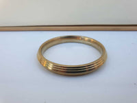 Sikh Brass Kara 22 Ct Gold Look Seven Lines Design Bangle Singh Khalsa Kada S20