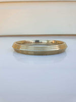 Sikh Brass Kara 22 Ct Gold Look Seven Lines Design Bangle Singh Khalsa Kada S20