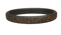 Sarbloh Iron Kara Smooth Round Engraved Sikh Kada Singh Kaur Khalsa Bangle S23K Handmade Karra design
