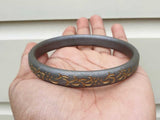 Sarbloh Iron Kara Smooth Round Engraved Sikh Kada Singh Kaur Khalsa Bangle S23