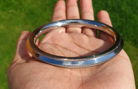 Stainless Steel Kara Sikh Bangle Brass Line Smooth Round Kada Singh Bracelet S27