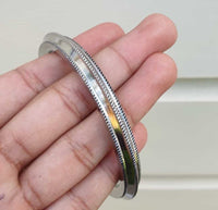 Stainless Steel Kara Sikh Bangle Brass Line Smooth Round Kada Singh Bracelet S27