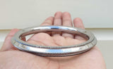 Stainless Steel Kara Sikh Bangle Brass Line Smooth Round Kada Singh Bracelet S27