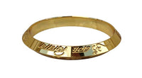 Gold Plated Kara Hindu Luck Bangle Om Namo Shivay Engraving Healing Bracelet S25