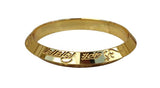 Gold Plated Kara Hindu Luck Bangle Om Namo Shivay Engraving Healing Bracelet S25
