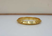 Gold Plated Kara Hindu Luck Bangle Om Namo Shivay Engraving Healing Bracelet S25