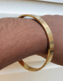 Brass Hindu Kara Good Luck Bangle Jai Mata Di Engraved Kada Healing Bracelet L20