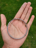 Silver Plated Kara Laser Engraved Khanda Kada Sikh Singh Kaur Khalsa Bangle CC35