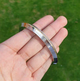 Stainless Steel Kara Brass Line Edged Sikh Bangle Singh Kaur Khalsa Kada EE13