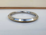 Stainless Steel Kara Brass Line Edged Sikh Bangle Singh Kaur Khalsa Kada EE13