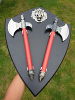 Sikh Lion Axe Fantasy War Shield Nihang Singh Sparta Wall Decor Wall Mounted LL2