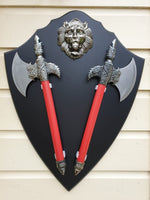 Sikh Lion Axe Fantasy War Shield Nihang Singh Sparta Wall Decor Wall Mounted LL2