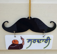 Sikh Ghaint Punjabi Landlord Car Hanger Rear Mirror Punjab Vehli Janta Pendant G