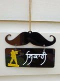 Sikh Ghaint Punjabi Landlord Car Hanger Rear Mirror Punjab Vehli Janta Pendant G