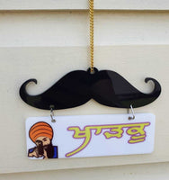 Sikh Ghaint Punjabi Landlord Car Hanger Rear Mirror Punjab Vehli Janta Pendant G