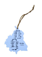 Punjab Map with Gurmukhi Alphabet Car Hanger Sikh Khalsa Punjabi Pendant QQ10