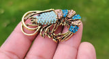 Shrimp Celebrity Brooch Stunning Vintage Look Retro Style Prawn Broach Pin R1